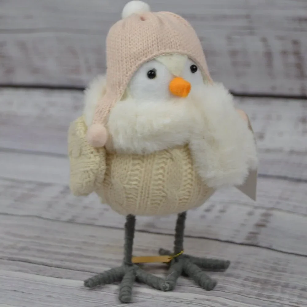 GEZELLIG 2024 Target Wondersop Featherly Friends Felt Bird Christmas Pink Fur